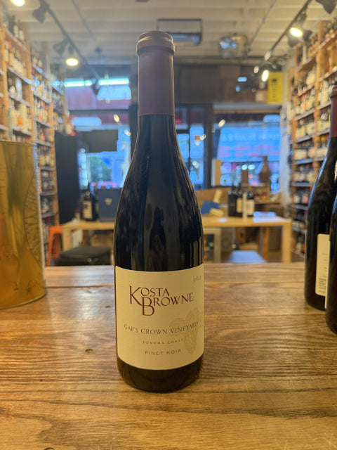 Kosta browne pinot noir a black bottle with low wide shoulders