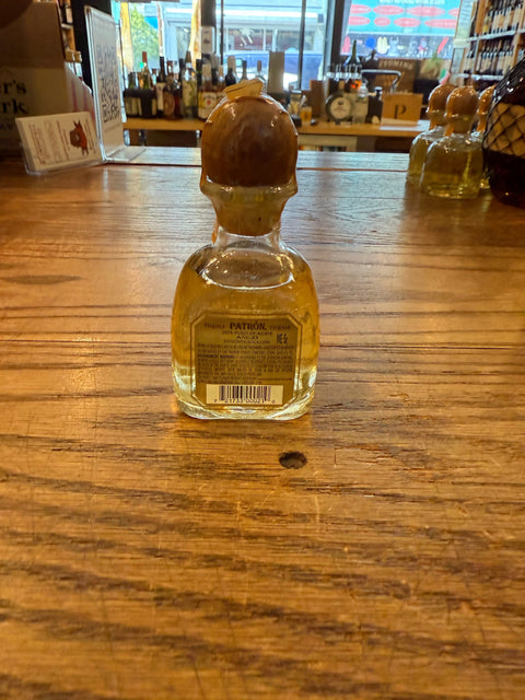 Patron 50mL clear bottle with small cork