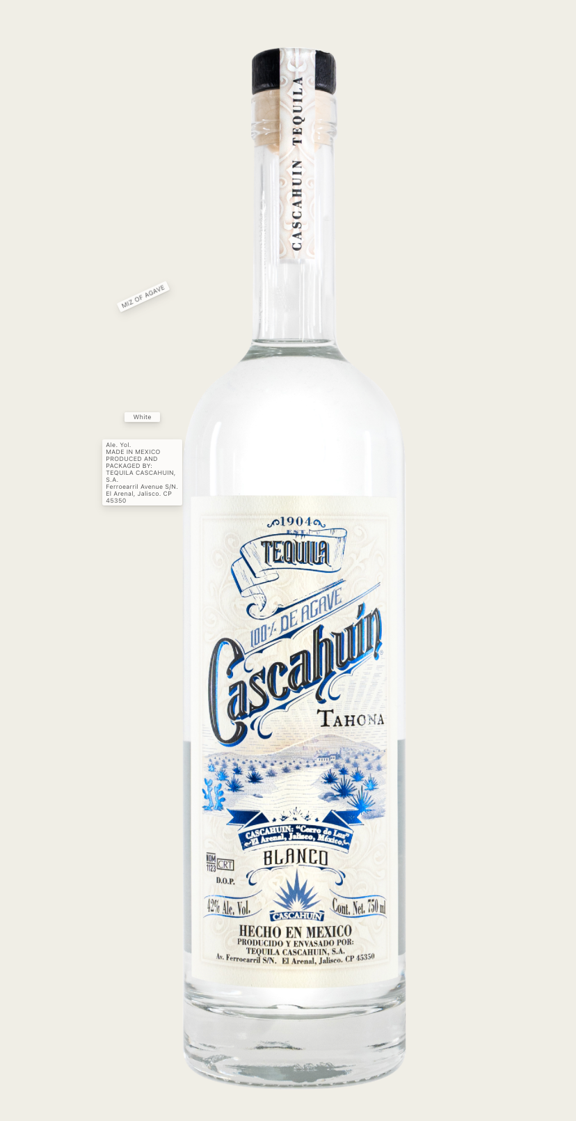 Cascahuin Tahona Blanco Tequila 750mL – Arthur Cantina Wine & Liquor