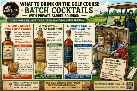 Golf Course with homemade Batched Cocktails