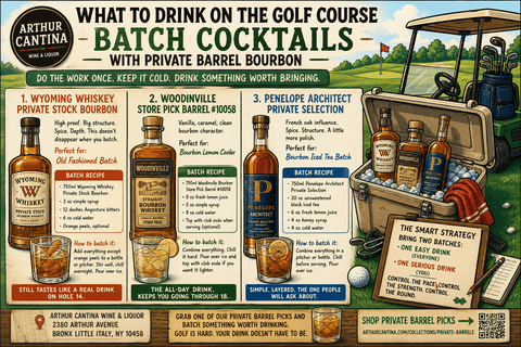 Golf Course with homemade Batched Cocktails - Arthur Cantina Wine & Liquor