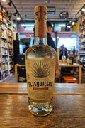 Eltequileno Reposado Gran Reserva 750mL a clear round shouldered glass bottle with a beige label and a wooden top