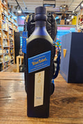 Johnnie Walker Blue Label Ice Chalet Limited Edition 750mL a frosted blue glass bottle with a blue label