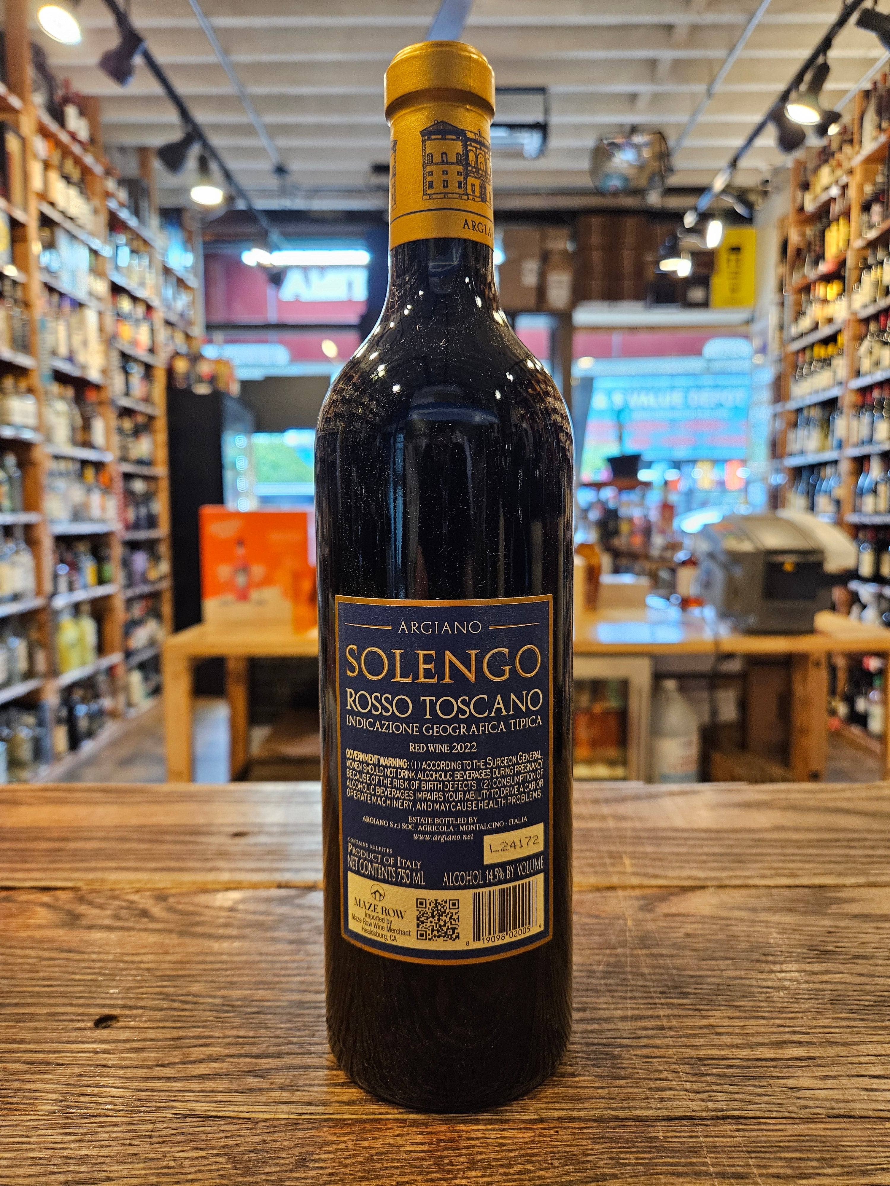 Argiano Toscana Rosso Solengo 2022 – Arthur Cantina Wine & Liquor