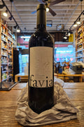 Wine bottle with a label in a store setting