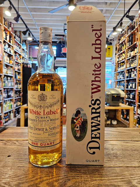 Vintage Dewars 1L White Label - White Gift Box