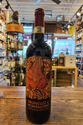 Castello Romitorio Brunello di Montalcino 2013 750mL dark glass wine bottle with a colorful label and maroon top
