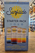 Surfside Starter Pack Variety 8pk 355mL a blue box with images of cans on it