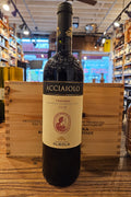 Castello d'Albola Acciaiolo Toscana 2016 750mL a dark glass wine bottle with a beige label and a black top