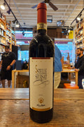 Nino Negri 5 Stelle Sfursat Valtellina 750mL 2020 a dark glass wine bottle with a white label and red top
