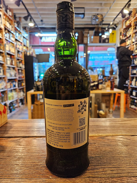 Ardbeg Eureka Islay Single Malt Scotch Whisky 750mL a dark glass bottle with a white label and black top