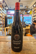 Fontanafredda Briccotondo Piemonte Barbera 750mL dark glass wine bottle with a black label and a red top