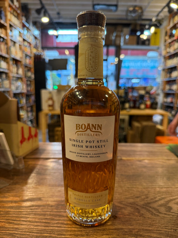 Tall clear bottle Boann Marsala Cask 700mL