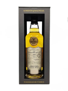 Gordon & MacPhail Glentauchers 13 Year Old Single Malt Scotch 2006 750mL an open faced tall black box with a tall clear bottle inside with a white label and black top