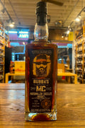 Bubba's MC Marshmallow Chocolate Whiskey rectangular bottle with black label depicting a man with sunglasses