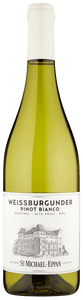 St. Michael-Eppan Weissburgunder Pinot Bianco 750mL a green colored clear glass bottle with a white label and white top