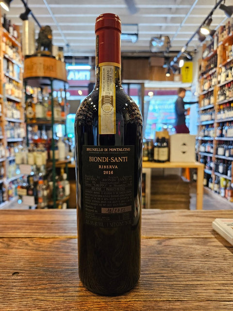 Biondi Santi Brunello di Montalcino Riserva 2016 750mL - Arthur Cantina Wine & Liquor