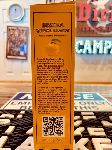 Bistra Quince Brandy 750mL - Arthur Cantina Wine & Liquor