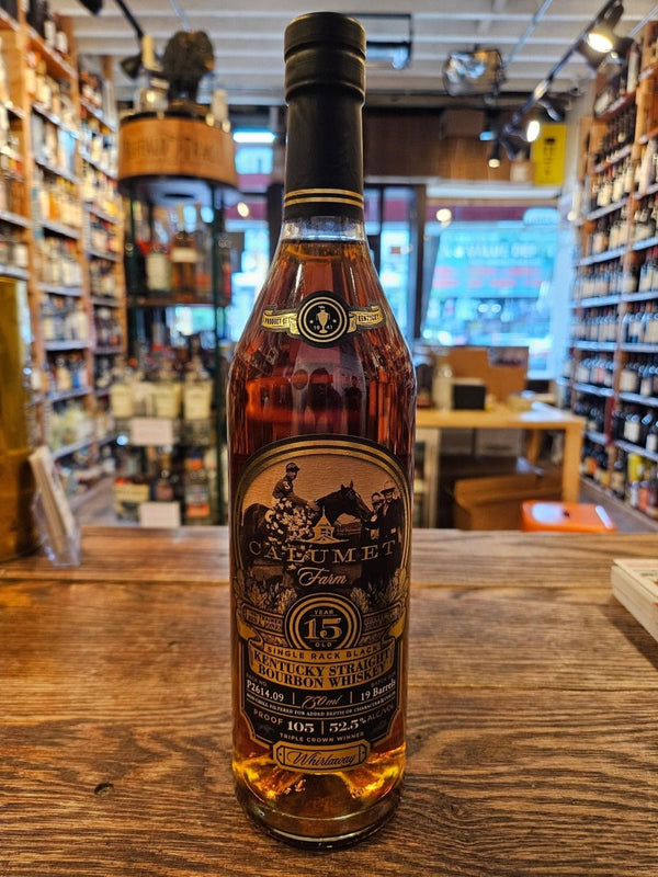 Calumet Farm Single Rack Black 15 Year Old Kentucky Straight Bourbon Whiskey 750mL - Arthur Cantina Wine & Liquor