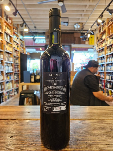 Caparra & Siciliani Solagi Ciro Rosso Classico 750mL - Arthur Cantina Wine & Liquor