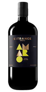 Citrange Amaro Limone Etna 750mL a dark squat bottle with a black label