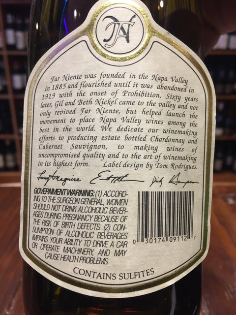 Far Niente Chardonnay 750mL 2022 - Arthur Cantina Wine & Liquor