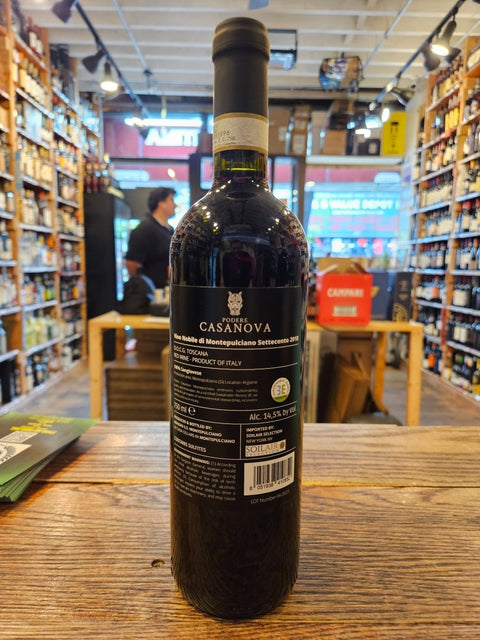 Podere Casanova Vino Nobile Di Montepulciano Settecento 2018 750ml - Arthur Cantina Wine & Liquor