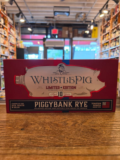 WhistlePig Rye White and Blue PiggyBank 10yr 1L - Arthur Cantina Wine & Liquor
