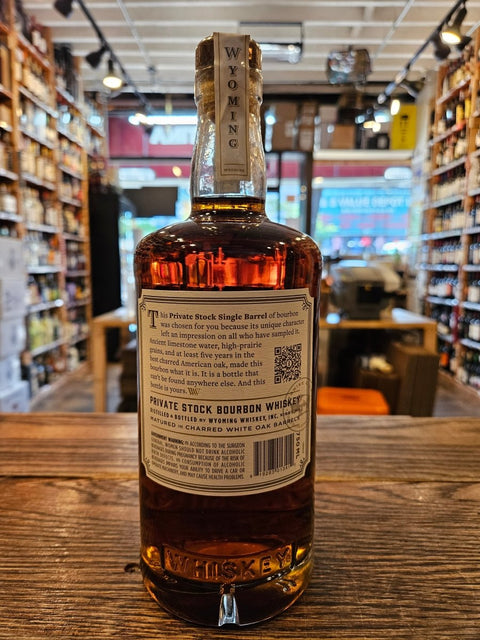 Wyoming Whiskey Private Stock Bourbon Whiskey 750mL - Arthur Cantina Wine & Liquor
