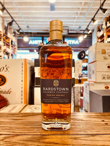 Bardstown Bourbon Fusion Series 750mL a square clear bottle with a gold top and brown label