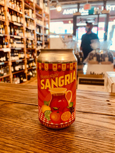 Homestyle Red Sangria 375mL Can small silver can with an orange label